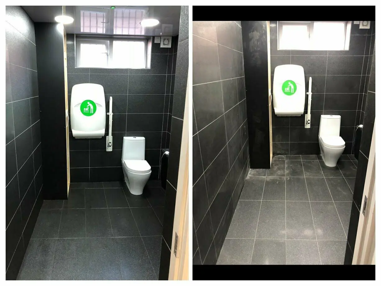 HR Haze Remover, Tile Grout stain remover • Stone floor restoration, Manchester | Hardfloor Restoration Gout Haze remover on bathroom walls and floors.