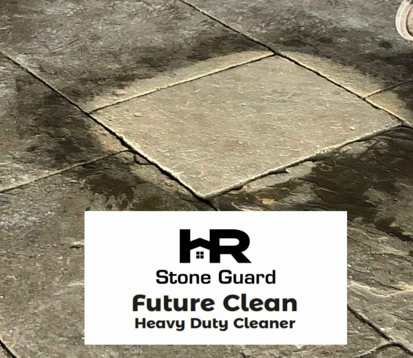 HR Future Clean a high powered dirt, grime and grease remover for porelain, limestone, sandstone, block paving, ceramics.