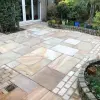 Pristine and clean sandstone patio after HR Total Power Clean patio cleaning treatment.