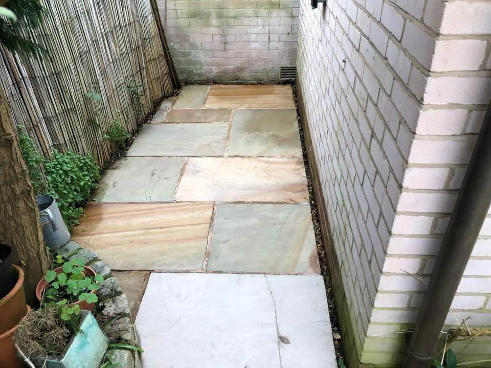 stunning snadtone cleaned with hr total power clean clean sandstone paving cleaned with HR Total Power Clean