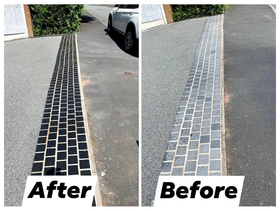 black limestone sealed with HR Coloue Enhancer.