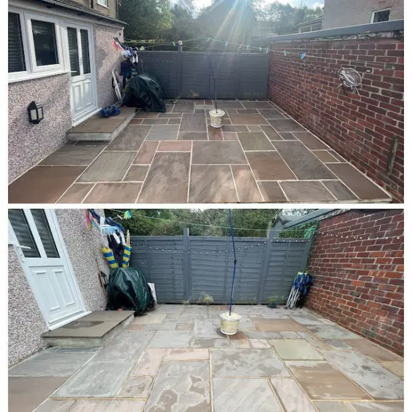 Sanstone patio sealed and protected with HR Colour Enhnacer, best Patio Sealer