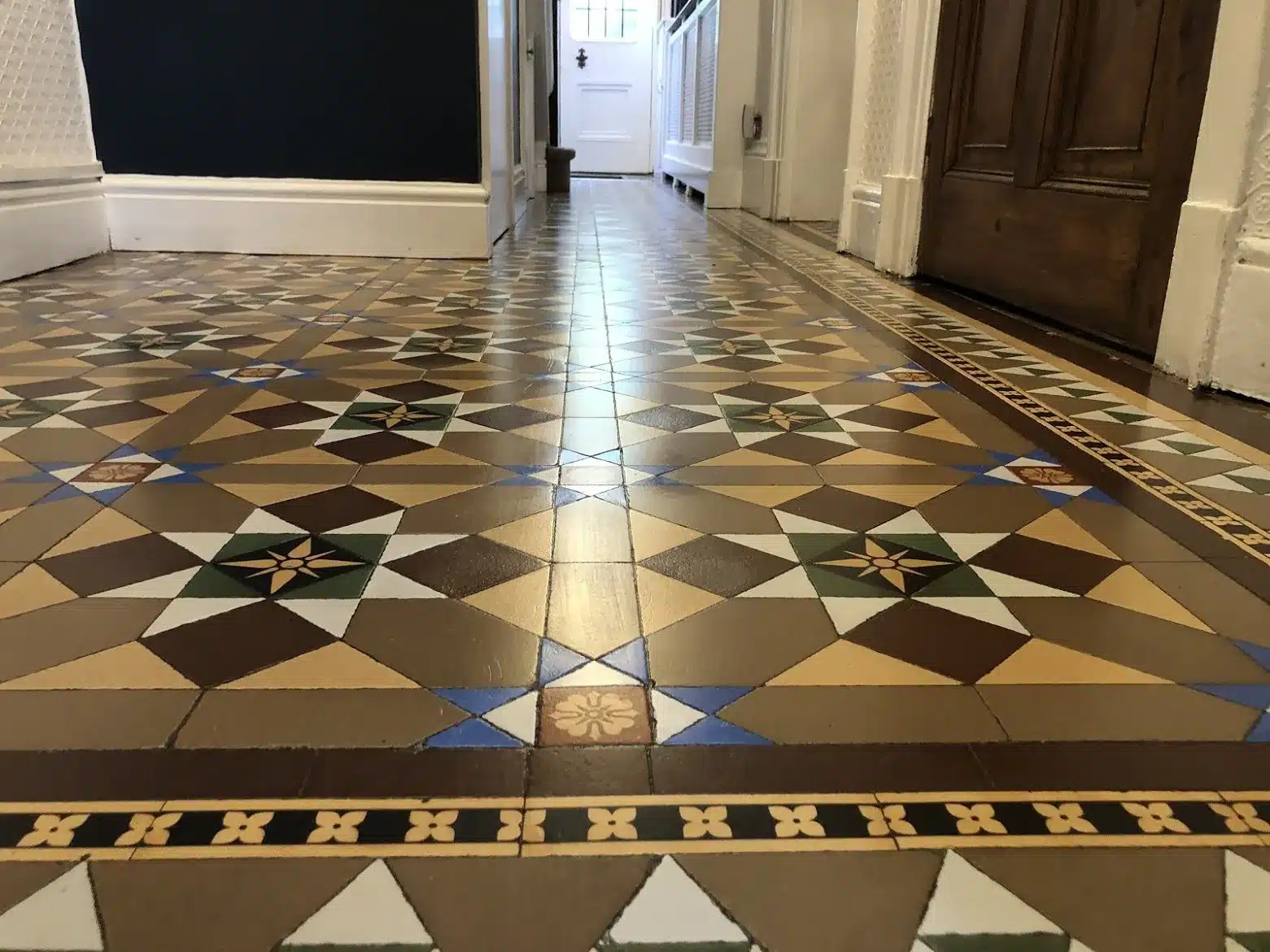 Restored original Victorian tiled floor