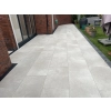 Porcelain patio after being cleaned with HR Stone Guard Products