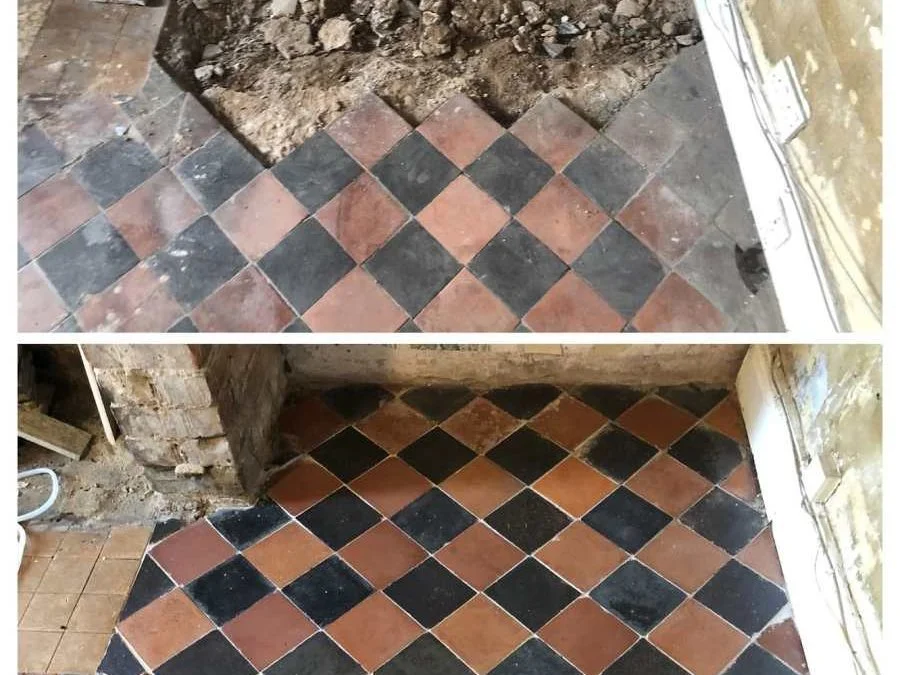 How to Repair Cracked Floor Tile, with harrdfloor restoration quarry tile repair service.