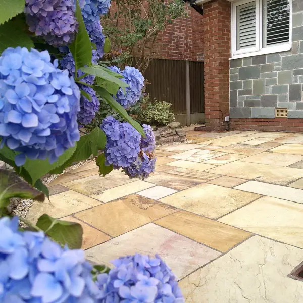 Sandstone Patio cleaning with HR Total Power Clean.