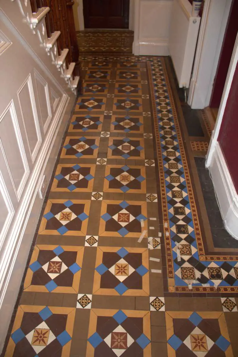 Before image of Victorian tiles 