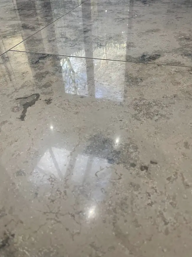 Fully restored and polished tile by hardfloor restoration's floor polishing in hale barnes.