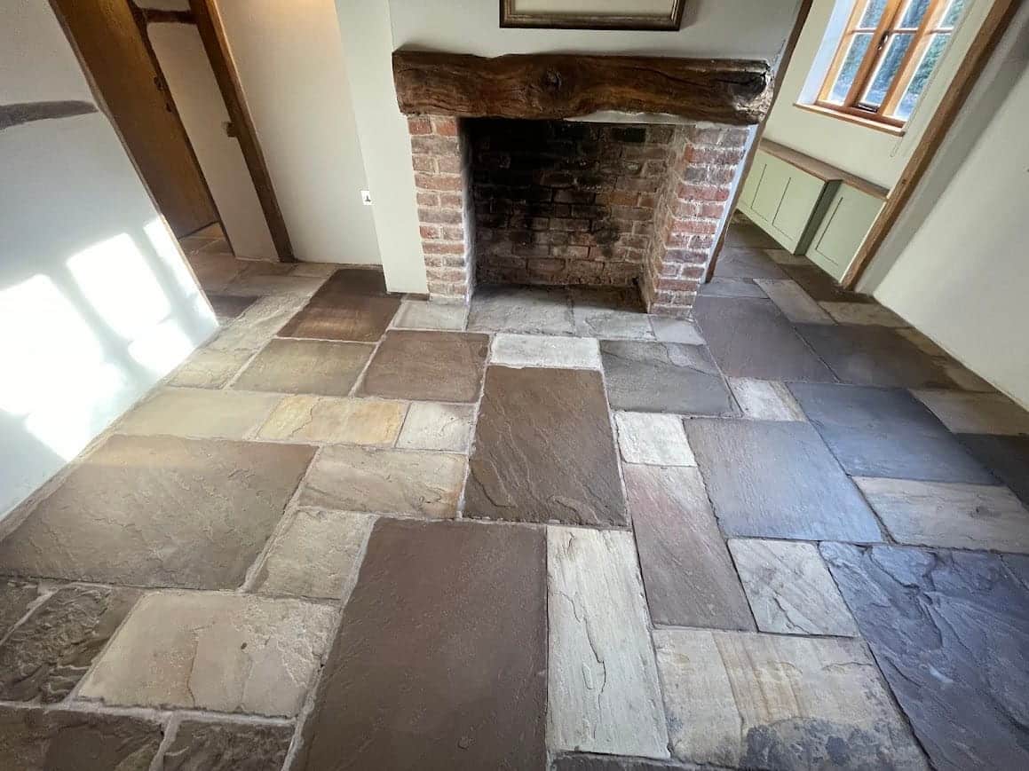 Floor after professional deep cleaning in Bowdon, Greater Manchester