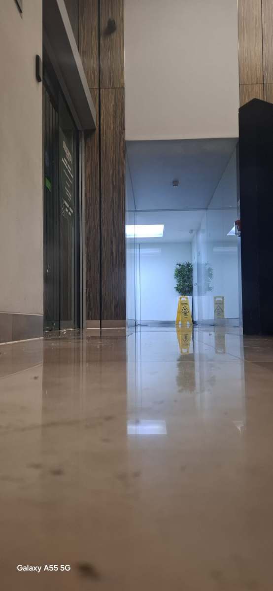 West Tower commercial limestone floor